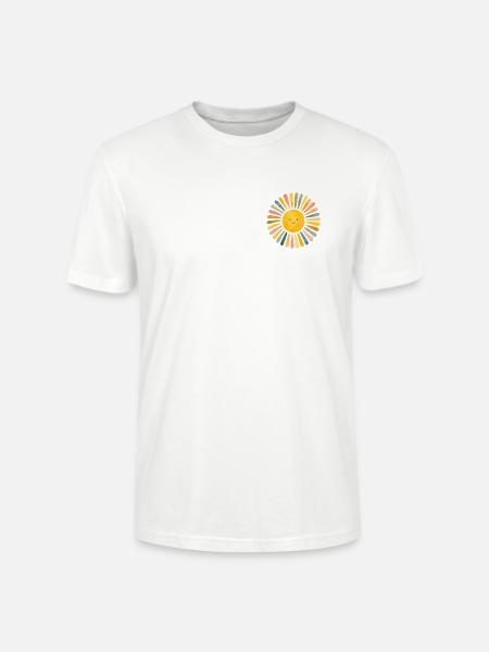 Sonne in Regenbogenfarben - Stanley/Stella Unisex Bio-T-Shirt CRAFTER - Weiß