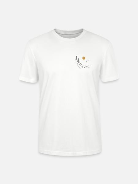 Küstenklippen Sonne - Stanley/Stella Unisex Bio-T-Shirt CRAFTER - Weiß