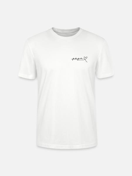 Papa/Vater Vatertag, Geburt, Geburtstag, Herz - Stanley/Stella Unisex Bio-T-Shirt CRAFTER - Weiß
