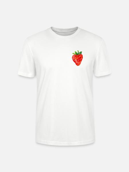 Erdbeere - Stanley/Stella Unisex Bio-T-Shirt CRAFTER - Weiß