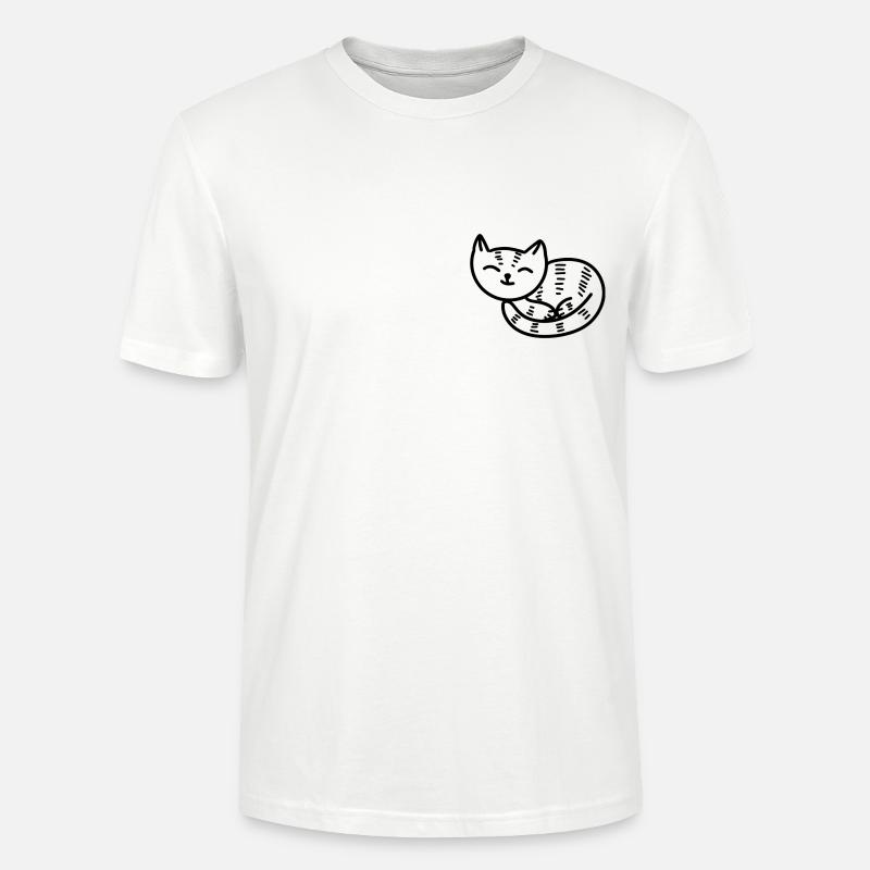 Snoozing Kitty (Tiger) - Stanley/Stella Unisex Bio-T-Shirt CRAFTER - Weiß