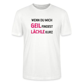 sprüche, lustige sprüche, sexy lachen - Stanley/Stella Unisex Bio-T-Shirt CRAFTER - Weiß - Vorne - Alina (178cm) & Michal (187cm)