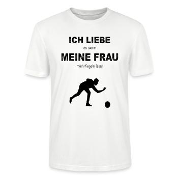 Kegeln Kegelbahn Kegelverein Kugel neun Kegel Club - Stanley/Stella Unisex Bio-T-Shirt CRAFTER - Weiß - Vorne - Alina (178cm) & Michal (187cm)