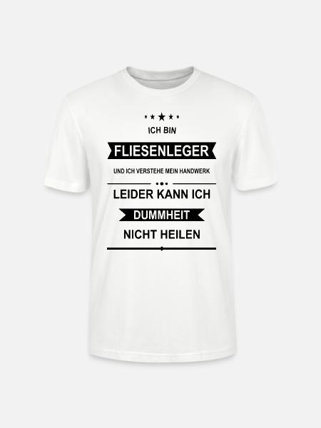 Fliesenleger Fliesen Handwerker Plattenleger - Stanley/Stella Unisex Bio-T-Shirt CRAFTER - Weiß