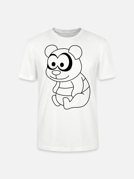Panda Comic Tier - Stanley/Stella Unisex Bio-T-Shirt CRAFTER - Weiß
