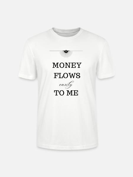 MONEY FLOWS easily to me - Stanley/Stella Unisex Bio-T-Shirt CRAFTER - Weiß