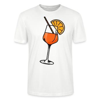 Aperitif Cocktail Aperoli Glass - Stanley/Stella CRAFTER Unisex Organic T-Shirt - white - Front - Alina (178cm) & Michal (187cm)