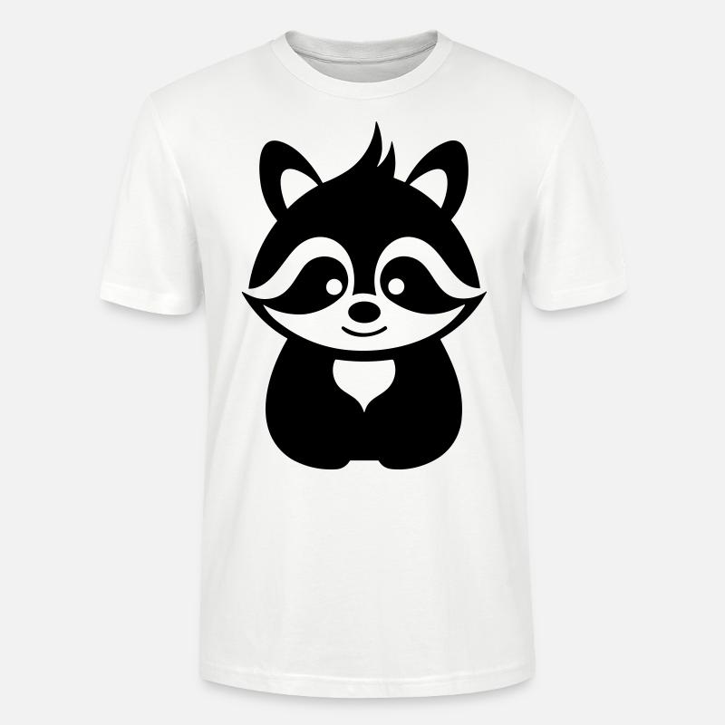 Raton laveur - T-shirt bio CRAFTER Stanley Stella Unisexe - blanc