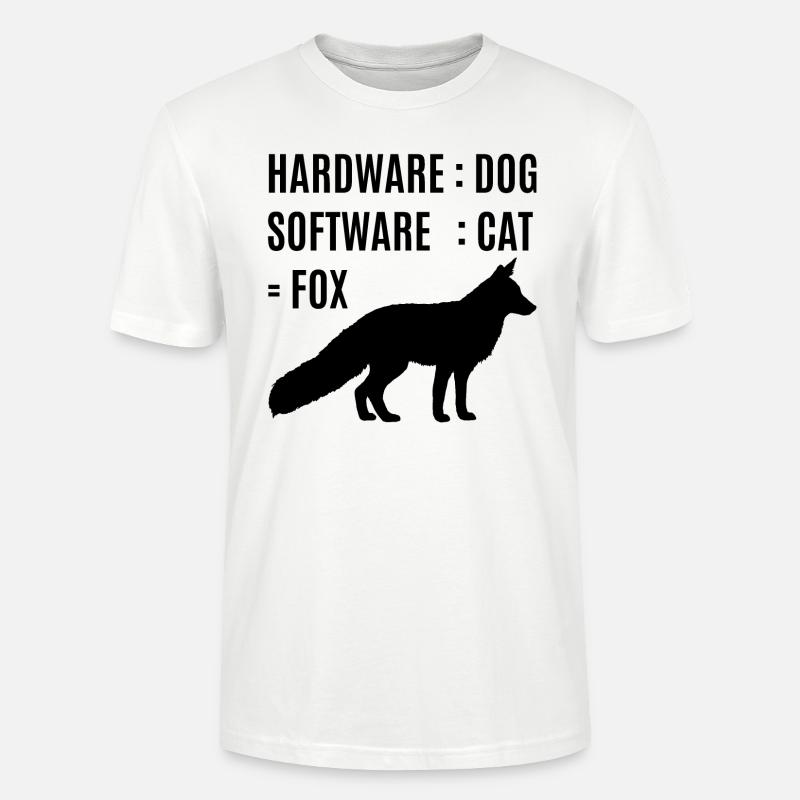 Fuchs Hardware Hund Software Katze - Stanley/Stella Unisex Bio-T-Shirt CRAFTER - Weiß