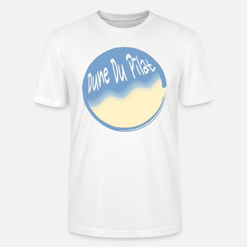 Dune du Pilat Plage d’Arcachon - T-shirt bio CRAFTER Stanley Stella Unisexe - blanc