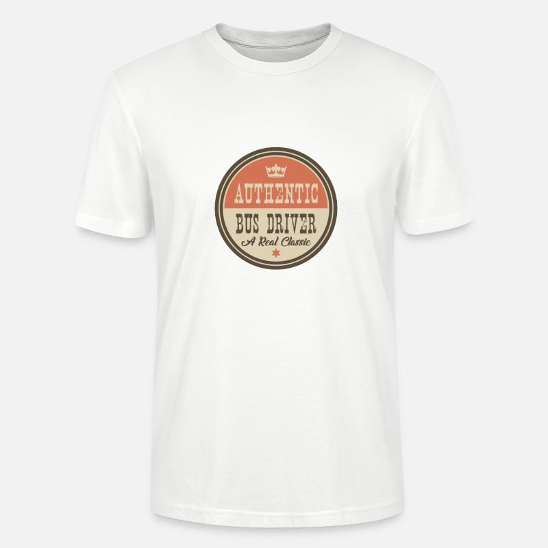 AUTHENTIC BUS DRIVER - BUSFAHRER - Stanley/Stella Unisex Bio-T-Shirt CRAFTER - Weiß