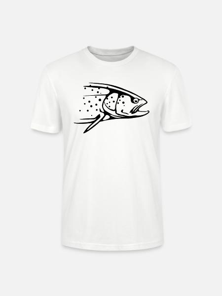 truite - T-shirt bio CRAFTER Stanley Stella Unisexe - blanc