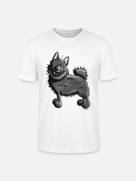 Hauska Schipperke - Koira - Koirat - Stanley/Stella CRAFTER unisex luomu-t-paita - valkoinen