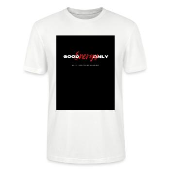 Énergie Positive Motivation Graphisme - T-shirt bio CRAFTER Stanley Stella Unisexe - blanc - Devant - Alina (178cm) & Michal (187cm)