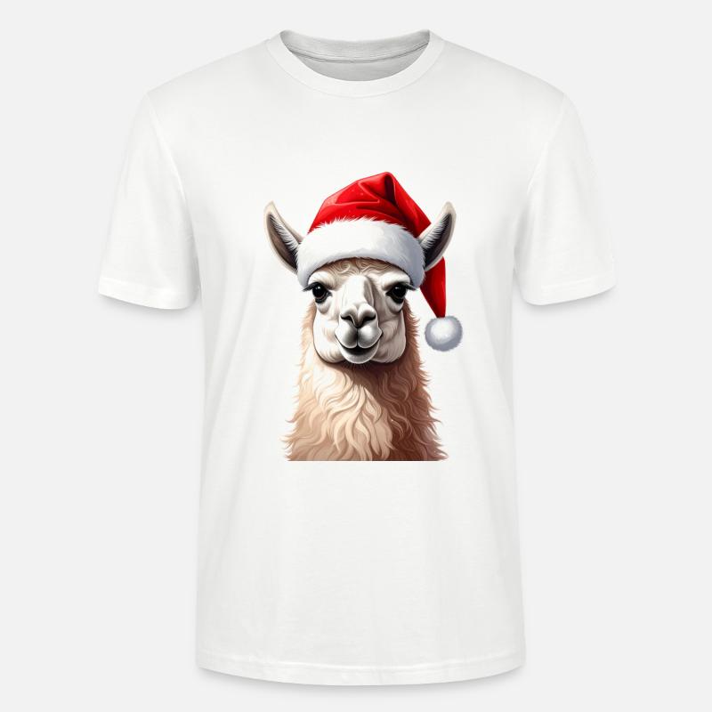 Lama oder Alpaka zu Weihnachten - Stanley/Stella Unisex Bio-T-Shirt CRAFTER - Weiß