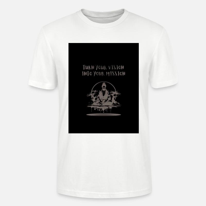 Black_and_Grey_Illustrative_Ninja_T-Hemd - Stanley/Stella Unisex Bio-T-Shirt CRAFTER - Weiß