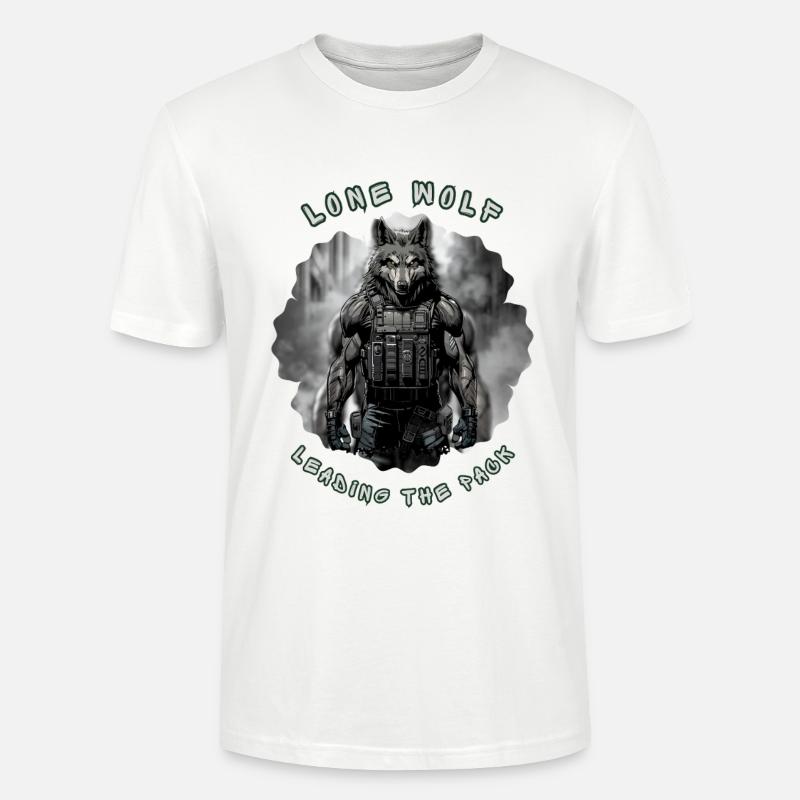 Lone Wolf Commando - Tactical Alpha Soldier - T-shirt bio CRAFTER Stanley Stella Unisexe - blanc
