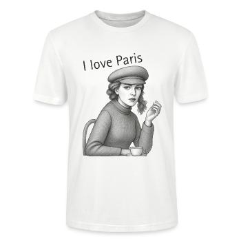 Paris T-shirt - Stanley/Stella CRAFTER Unisex Organic T-Shirt - white - Front - Alina (178cm) & Michal (187cm)