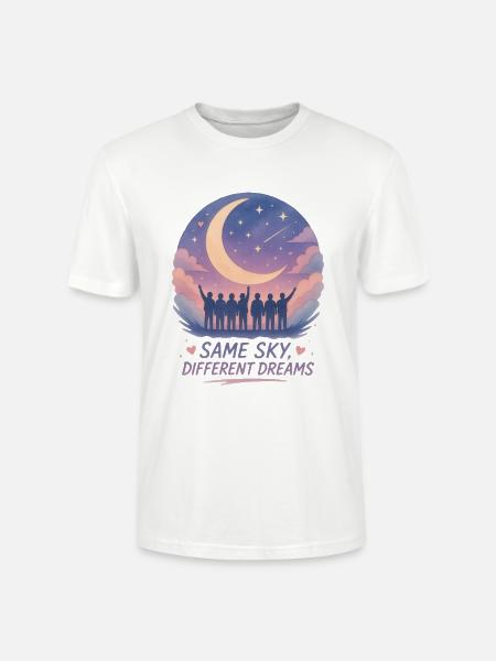 Gleicher Himmel, andere Träume - Stanley/Stella Unisex Bio-T-Shirt CRAFTER - Weiß