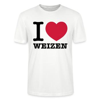 i love wheat - Stanley/Stella CRAFTER Unisex Organic T-Shirt - white - Front - Alina (178cm) & Michal (187cm)