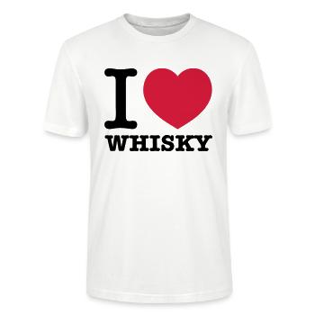 i love whisky - Stanley/Stella Unisex Bio-T-Shirt CRAFTER - Weiß - Vorne - Alina (178cm) & Michal (187cm)
