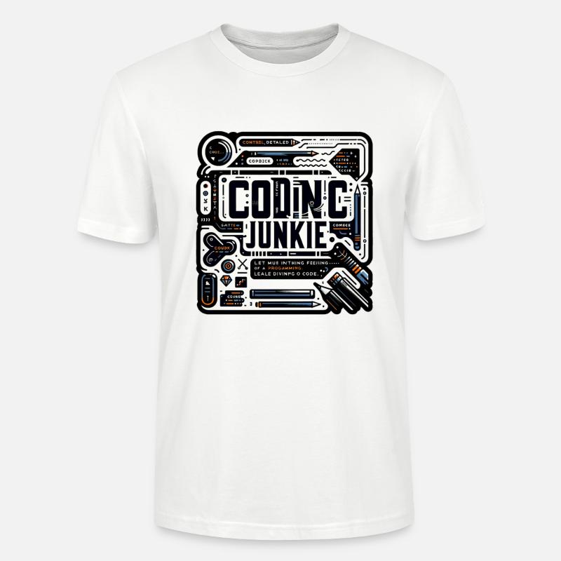 Coding Junkie 11 - Stanley/Stella CRAFTER Unisex Organic T-Shirt - white