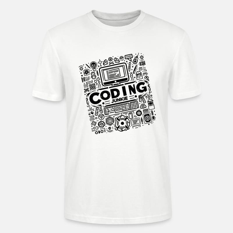 Coding Junkie 9 - T-shirt bio CRAFTER Stanley Stella Unisexe - blanc