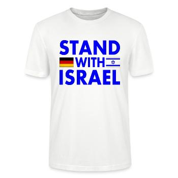 Israël - T-shirt bio CRAFTER Stanley Stella Unisexe - blanc - Devant - Alina (178cm) & Michal (187cm)