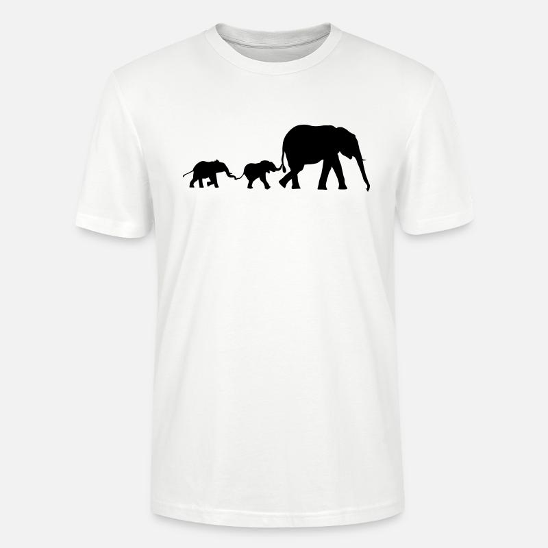 Elefanten, Elefantenfamilie, Elefant - Stanley/Stella Unisex Bio-T-Shirt CRAFTER - Weiß