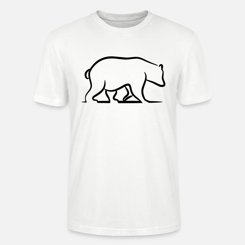 Braunbär - Grizzly - Stanley/Stella Unisex Bio-T-Shirt CRAFTER - Weiß