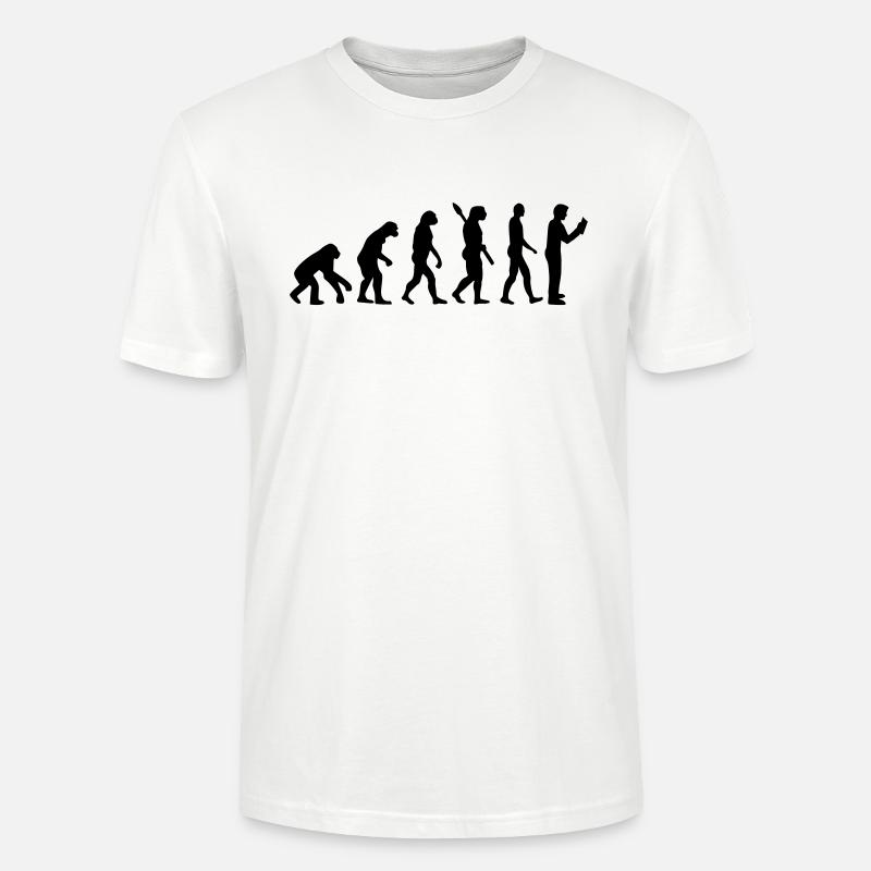 Evolution lire - T-shirt bio CRAFTER Stanley Stella Unisexe - blanc