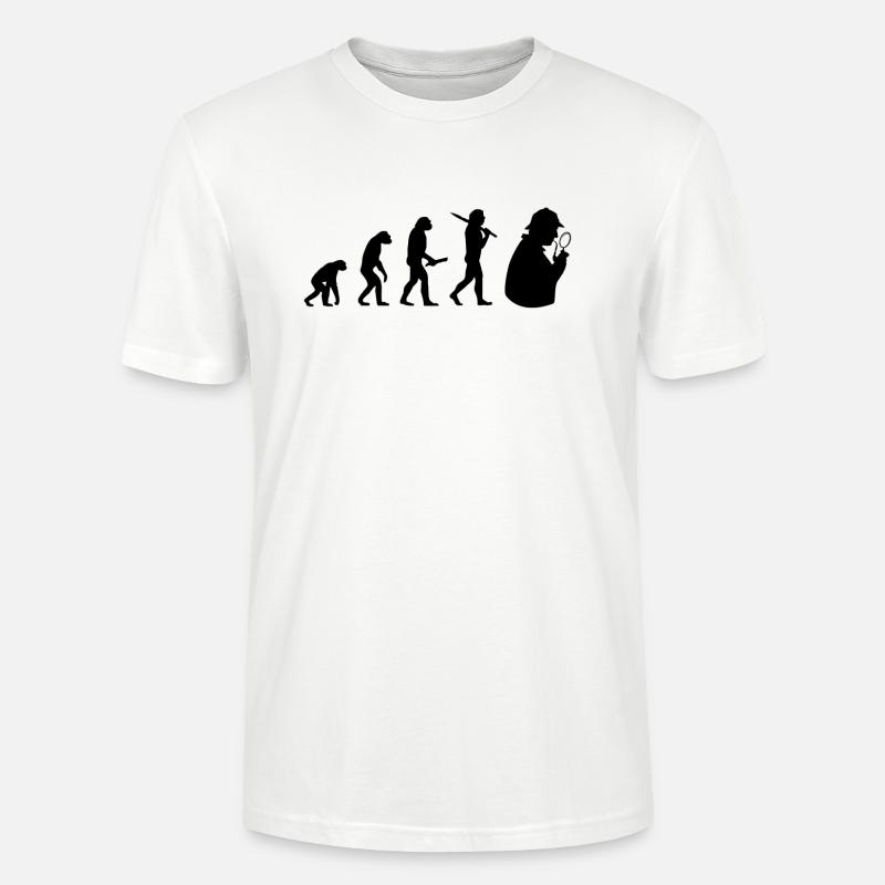 sherlock holmes evolution progress development - Stanley/Stella CRAFTER Unisex Organic T-Shirt - white