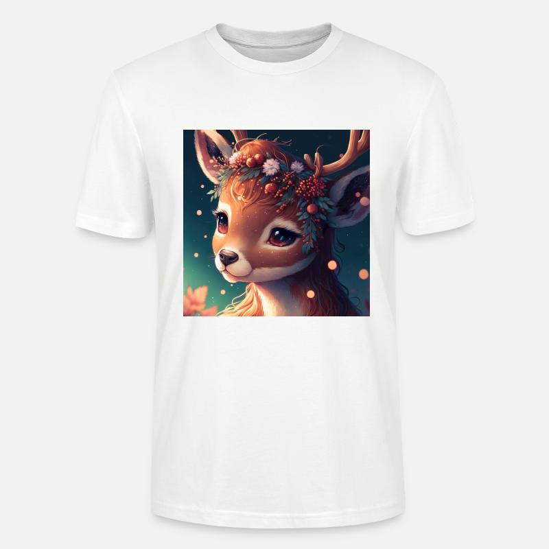 Chrismas Deer - Stanley/Stella Unisex Bio-T-Shirt CRAFTER - Weiß