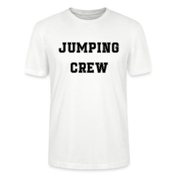 jumping trampoline girl jumping jump gift - Stanley/Stella CRAFTER Unisex Organic T-Shirt - white - Front - Alina (178cm) & Michal (187cm)
