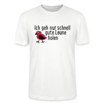 gute Laune - Stanley/Stella Unisex Bio-T-Shirt CRAFTER - Weiß - Vorne - Alina (178cm) & Michal (187cm)