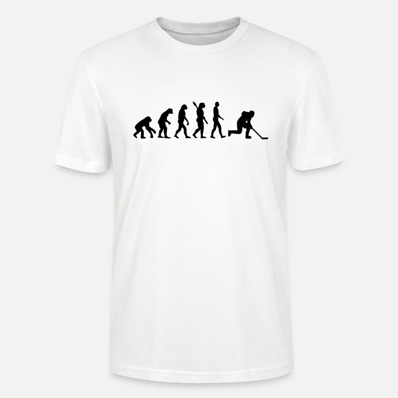 Évolution Hockey sur glace - T-shirt bio CRAFTER Stanley Stella Unisexe - blanc