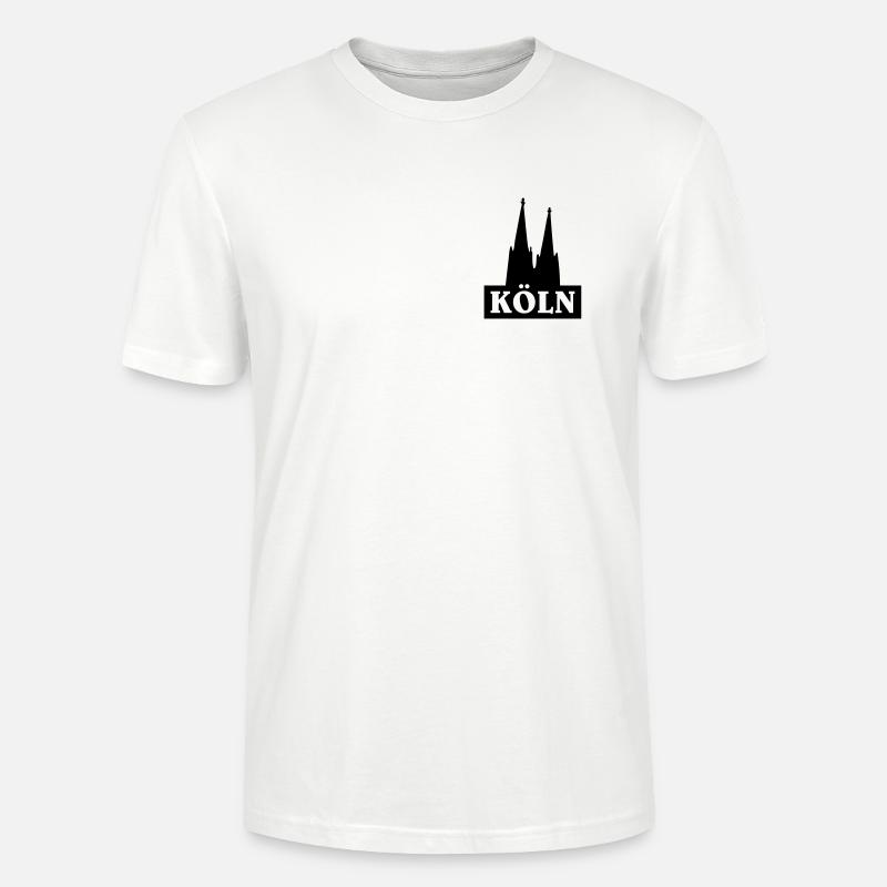 Köln Logo mit dem Kölner Dom - Stanley/Stella Unisex Bio-T-Shirt CRAFTER - Weiß