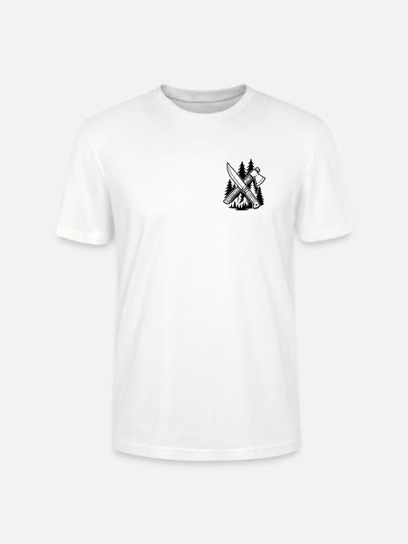 Überleben - Messer und Axt - Stanley/Stella Unisex Bio-T-Shirt CRAFTER - Weiß