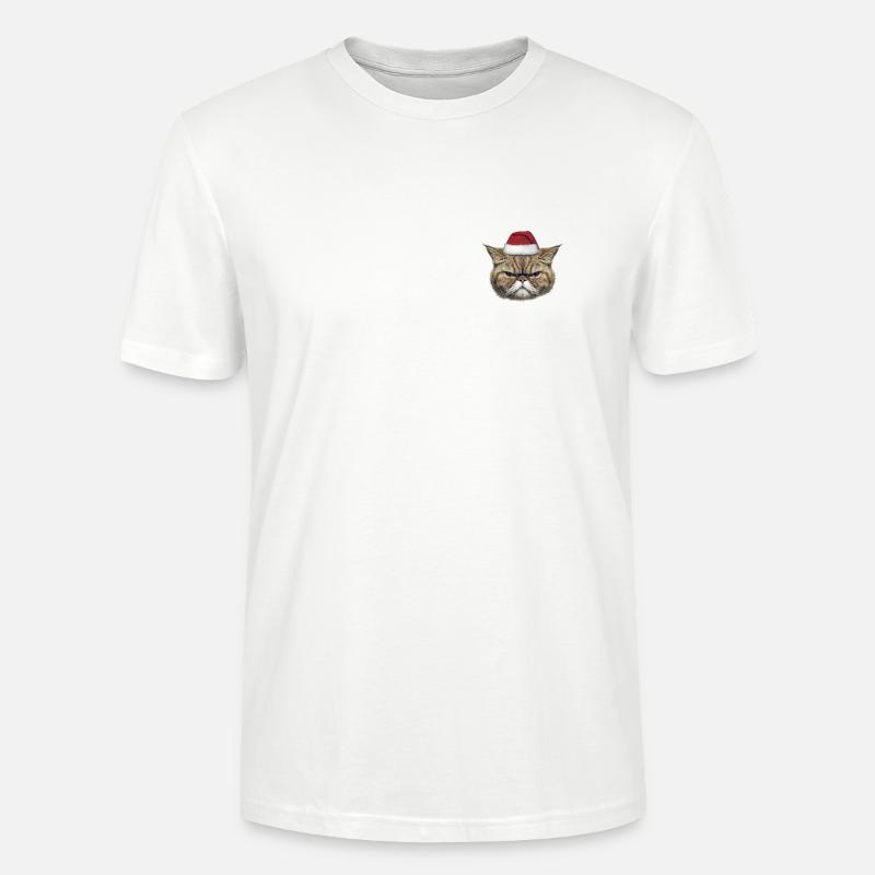 Grumpy Christmas Cat - Stanley/Stella Unisex Bio-T-Shirt CRAFTER - Weiß