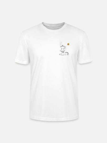 Kaffee in der Natur - Stanley/Stella Unisex Bio-T-Shirt CRAFTER - Weiß