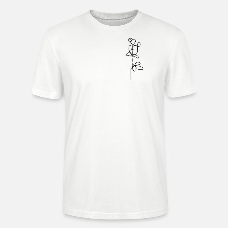 Visage de fleur - T-shirt bio CRAFTER Stanley Stella Unisexe - blanc