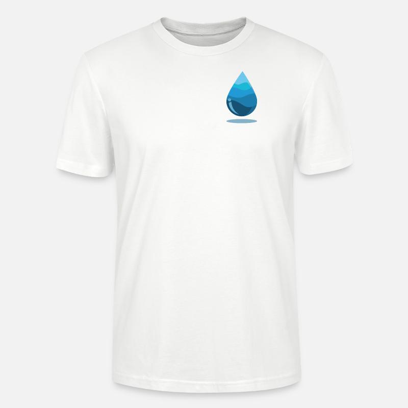 Wassertropfen - Stanley/Stella Unisex Bio-T-Shirt CRAFTER - Weiß