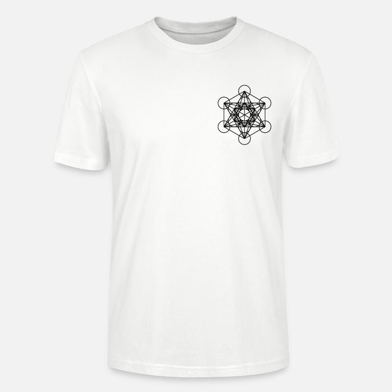 Metatron's Cube Cube gift idea - Stanley/Stella CRAFTER Unisex Organic T-Shirt - white