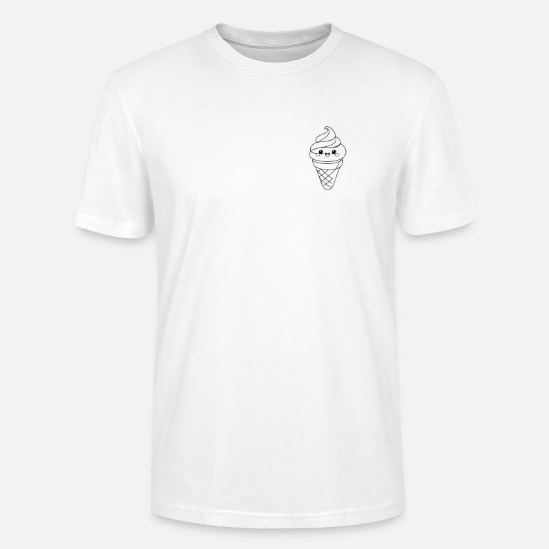 Softeis Eiscreme Icon Minimal Statement - Stanley/Stella CRAFTER Unisex Organic T-Shirt - white