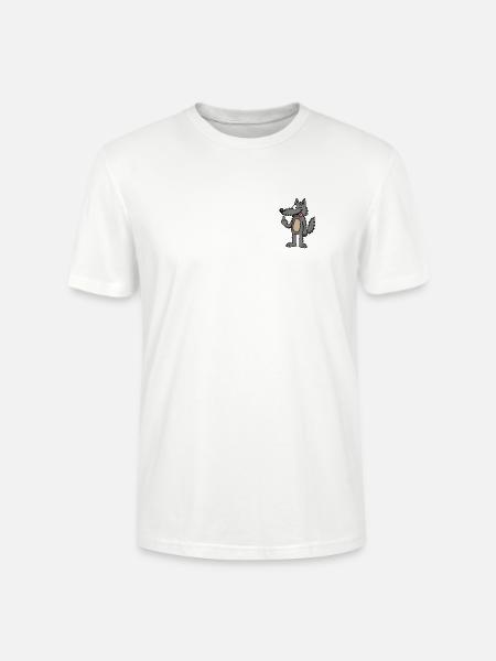 Waldemar Wolf Lustiger Comic-Wolf - Stanley/Stella Unisex Bio-T-Shirt CRAFTER - Weiß