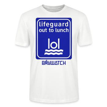 Baywatch Lol Lifeguard Out To Lunch - Stanley/Stella Unisex Bio-T-Shirt CRAFTER - Weiß - Vorne - Alina (178cm) & Michal (187cm)