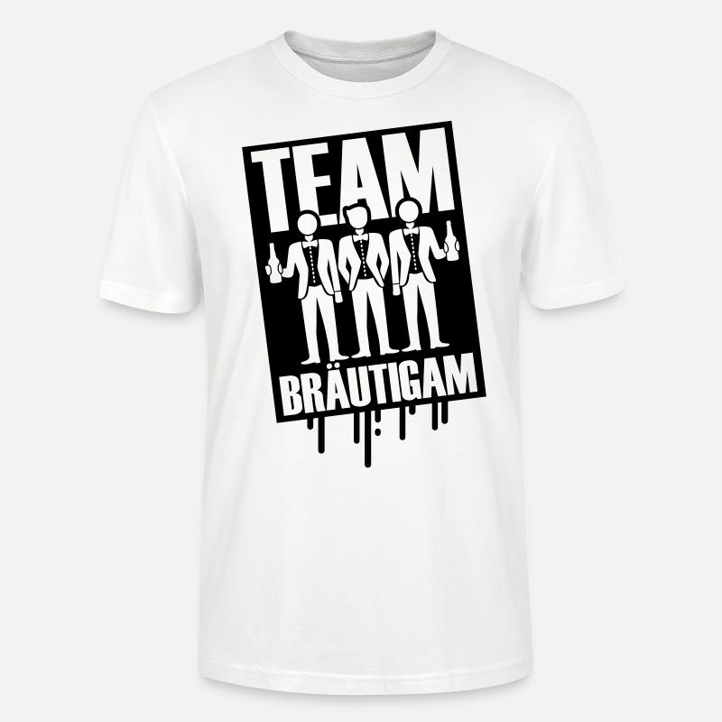 Team Bräutigam Polterhochzeit - Stanley/Stella Unisex Bio-T-Shirt CRAFTER - Weiß