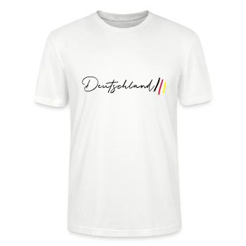 Allemagne football - T-shirt bio CRAFTER Stanley Stella Unisexe - blanc - Devant - Alina (178cm) & Michal (187cm)