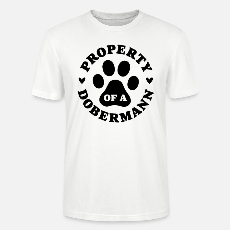 Eigentum eines Dobermanns - Stanley/Stella Unisex Bio-T-Shirt CRAFTER - Weiß