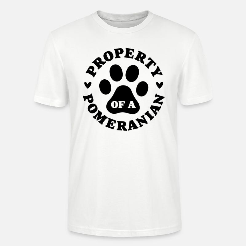 Eigentum eines Zwergspitzs - Stanley/Stella Unisex Bio-T-Shirt CRAFTER - Weiß